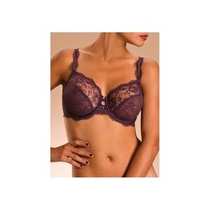 Chantelle Eternelle purple full cup leavers lace bra 32D NWT